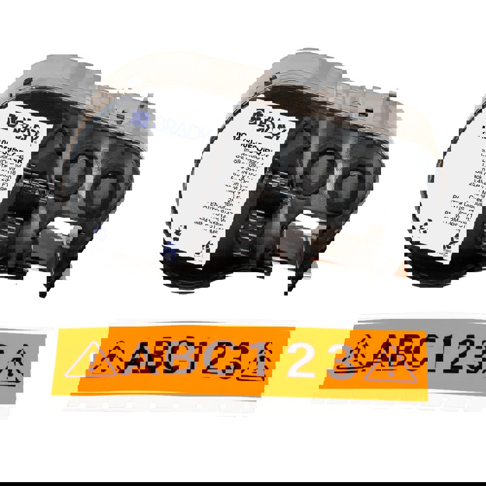 Labels, Ribbons & Tapes; Application: Label Printer Cartridge ; Type: Label Printer Cartridge ; Color Family: Orange ; Color: Black on Orange ; For Use With: BMP41; BMP51; BMP53; M511 ; Width (Inch): 1